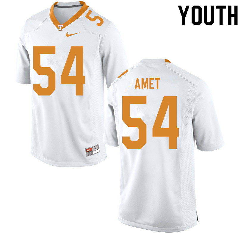 Youth #54 Tim Amet Tennessee Volunteers College Football Jerseys Sale-White - Click Image to Close